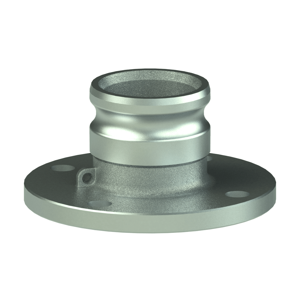 PT Coupling 70523000 Pipe Flange, 3 in Adapter x 3 in Flanged, Hard-Coated Aluminum